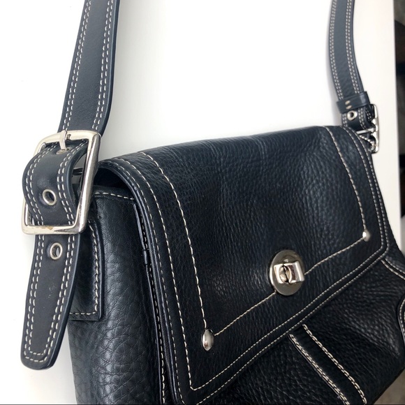 COACH Black Pebble Crossbody Vintage Purse EUC - Picture 5 of 7